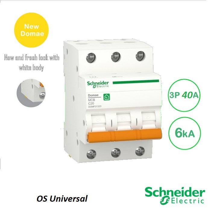 Schneider MCB 3P 40A - Domae 3 Phase 40 A Ampere