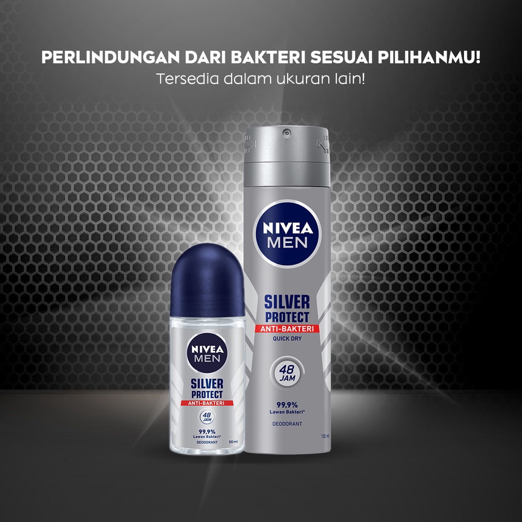 NIVEA MEN Personal Care Deodorant Silver Protect Roll On Male 25 ml