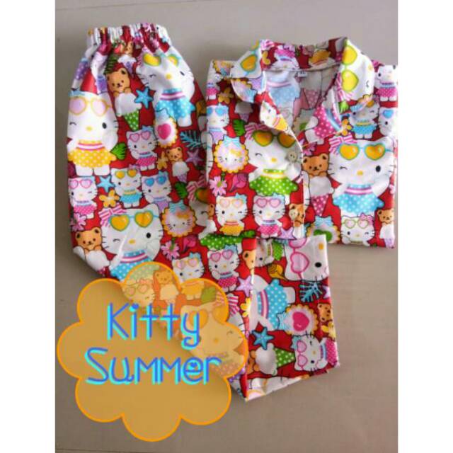 Hello kitty / Piyama katun / Piyama anak /Piyama dewasa couple