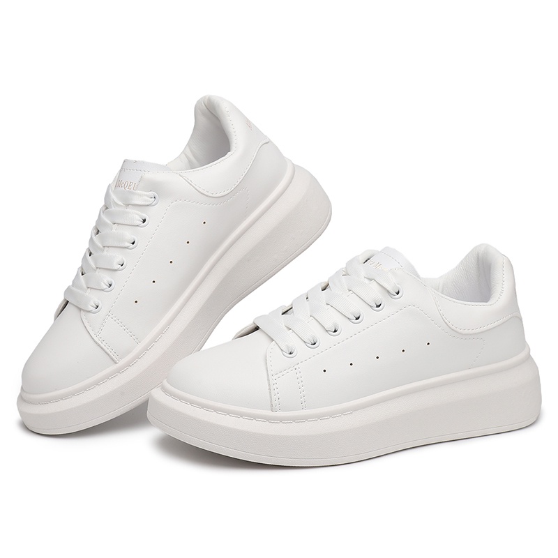 SEVEN_DAY SEPATU SNEAKERS WANITA KOREA IMPORT TALI CASUAL SHOES PUTIH H-110-4