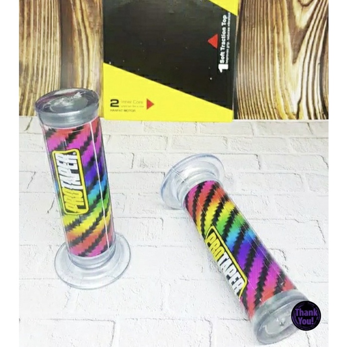 Handgrip sarung gas protaper pelangi rainbow set kiri kanan HARGA TERMURAH