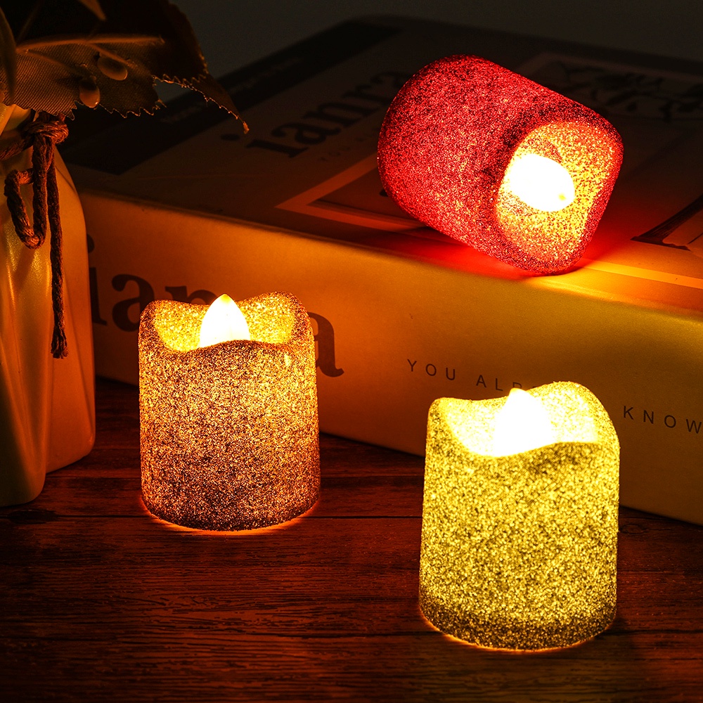 Lampu Led Bentuk Lilin Tanpa Api Tenaga Baterai Untuk Dekorasi Pernikahan