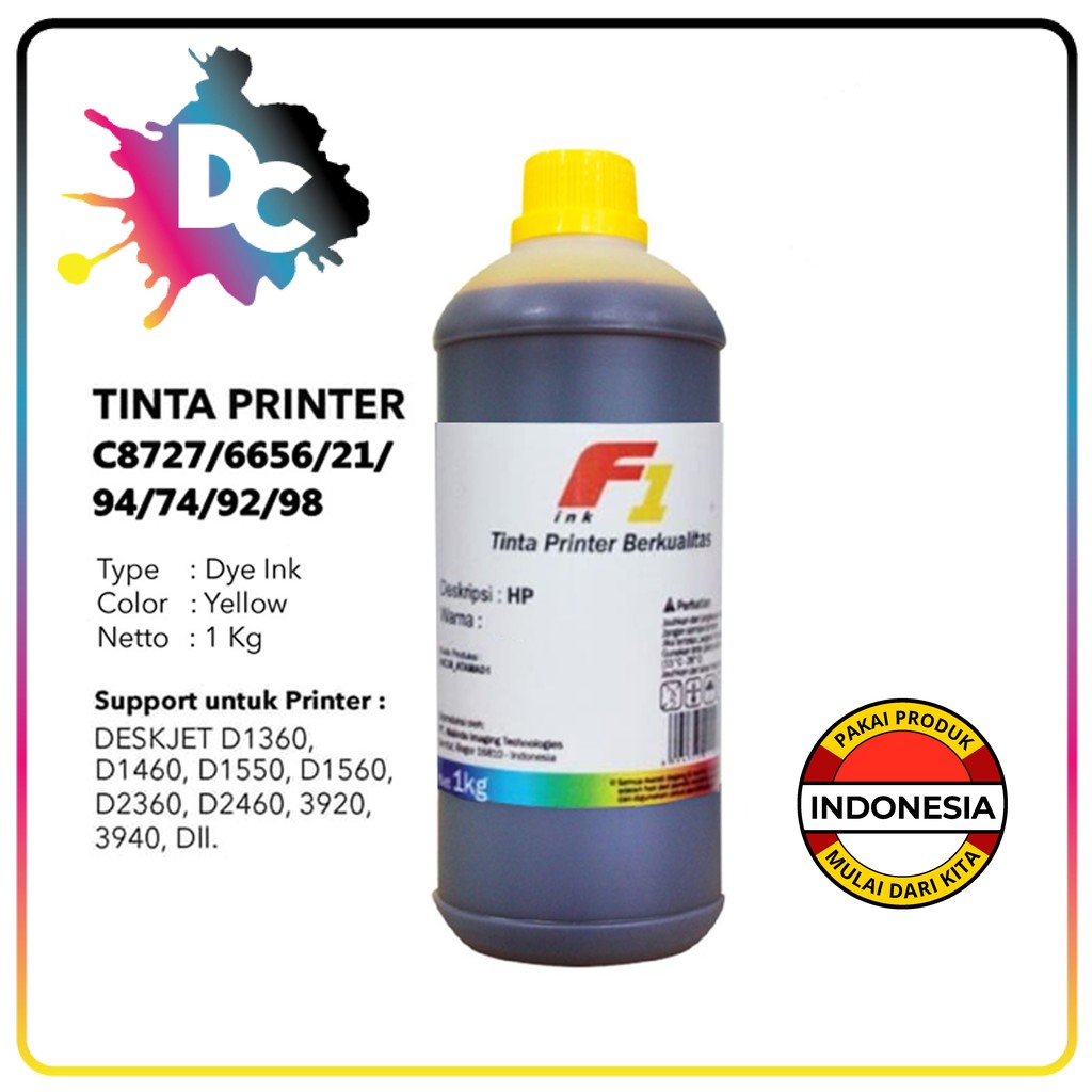 Tinta Refill F1 Isi Ulang Infus Printer HP 1kg