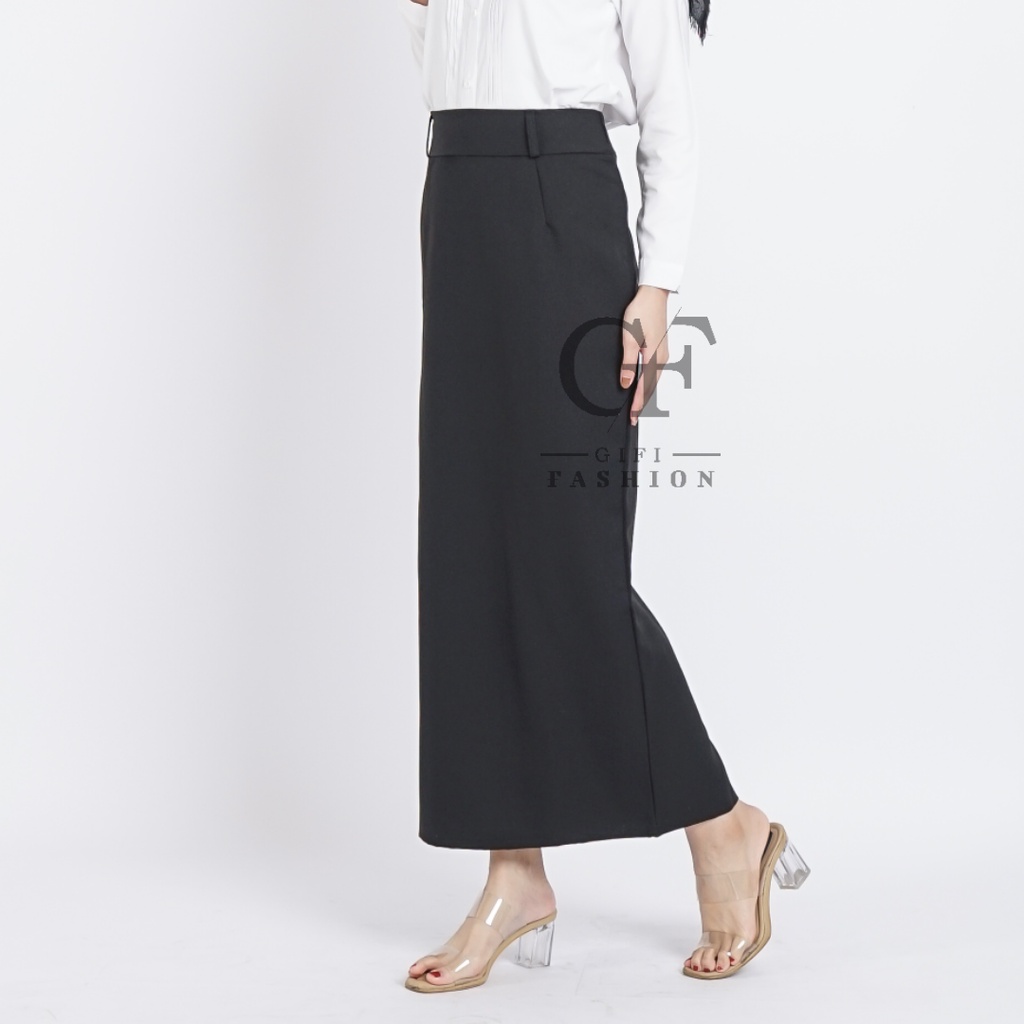 ROK KERJA WANITA / /ROK FORMAL/ ROK REMPEL KERJA / ROK SPAN KERJA / ROK PANJANG POLOS / ROK KANTOR-7
