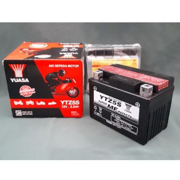 Aki motor Honda Beat FI/ESP/CBS/Karbu/Vario 110/Supra X 125 / Scoopy Karbu Aki Kering 3.5 AH