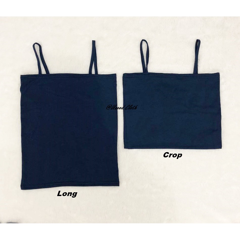 Uneed Cloth / SQUARE CAMISOLE / CROP TANKTOP / TANK TOP WANITA POLOS / TANGTOP BRA ATASAN LOLY-Navy