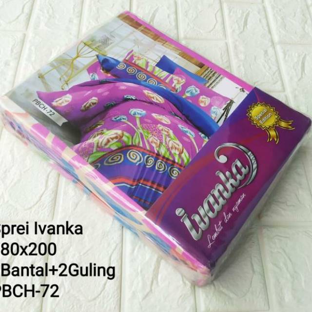 Sprei ivanka motif full bunga uk 180x200