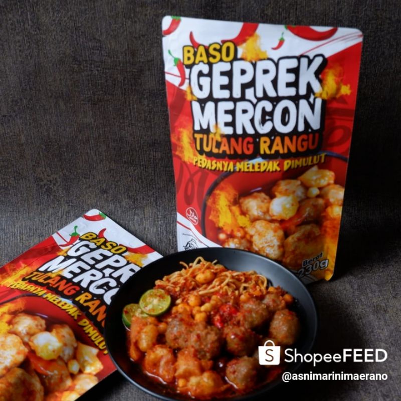 

Baso geprek sambal mercon