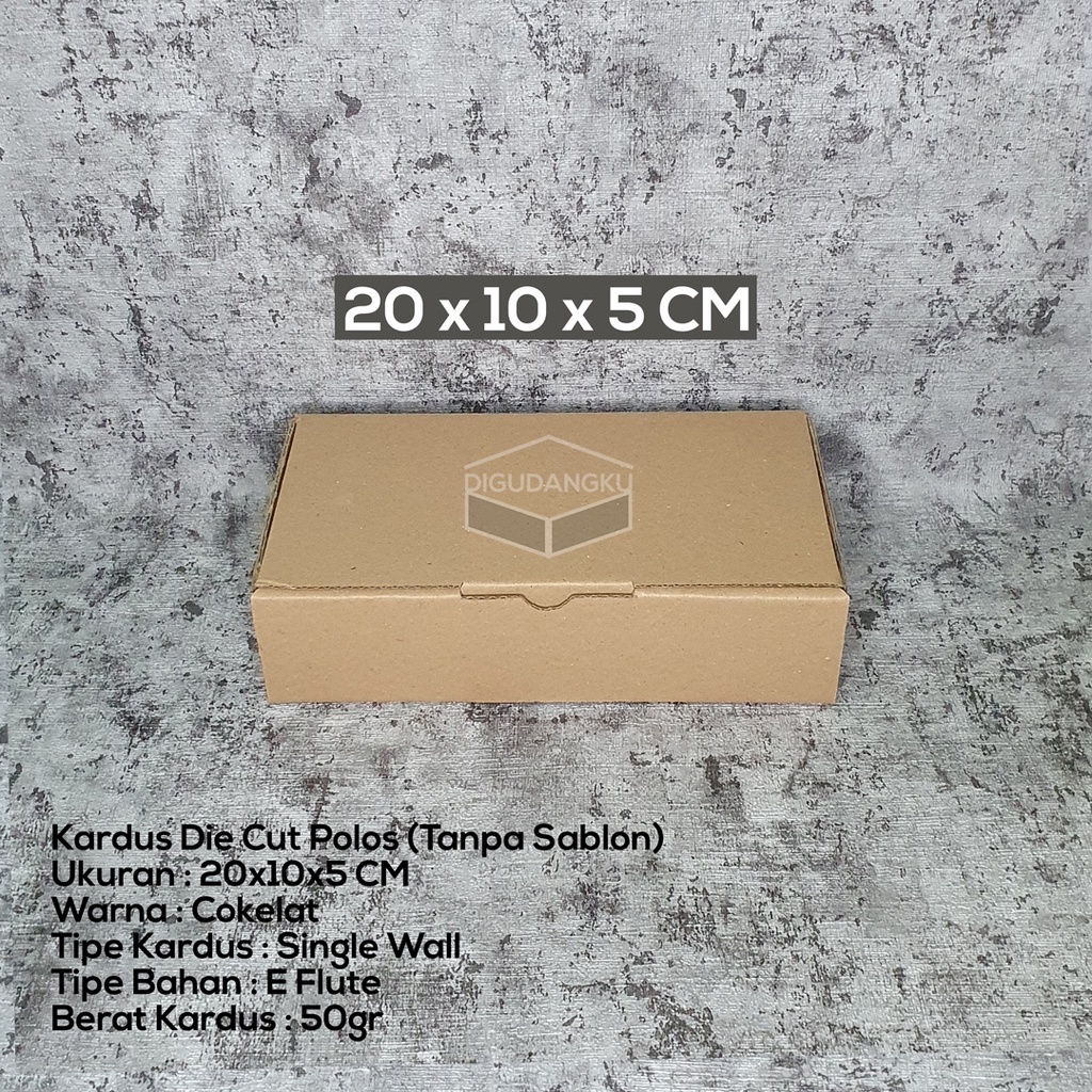 

PAKET Kardus Die Cut Box 20x10x5 cm (Isi 10) | Kotak Kado / Kotak Hampers Box Packaging Model Pizza Box Digudangku