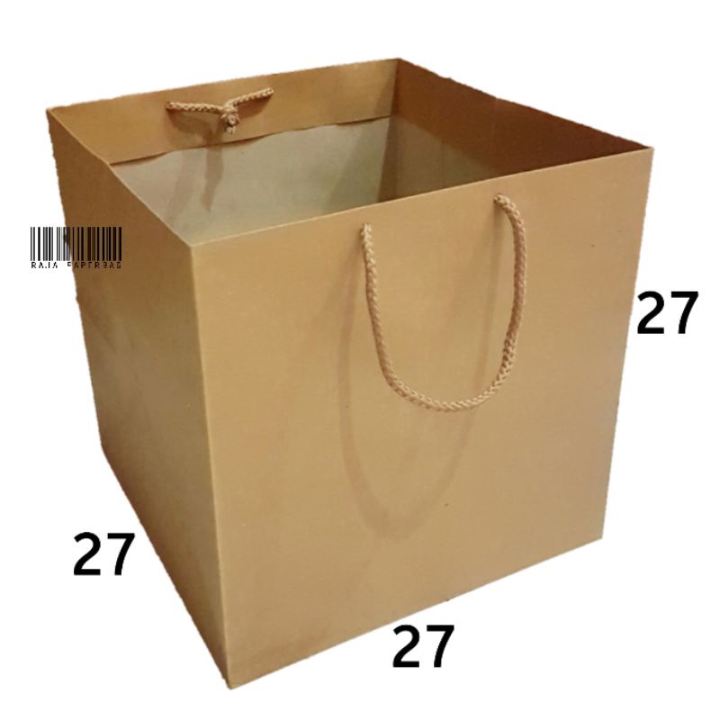 

paper bag kotak P27 L27 T27 dus nasi 27x27 paperbag box nasi bento tumpeng kotak kue goodie bag kotak nasi