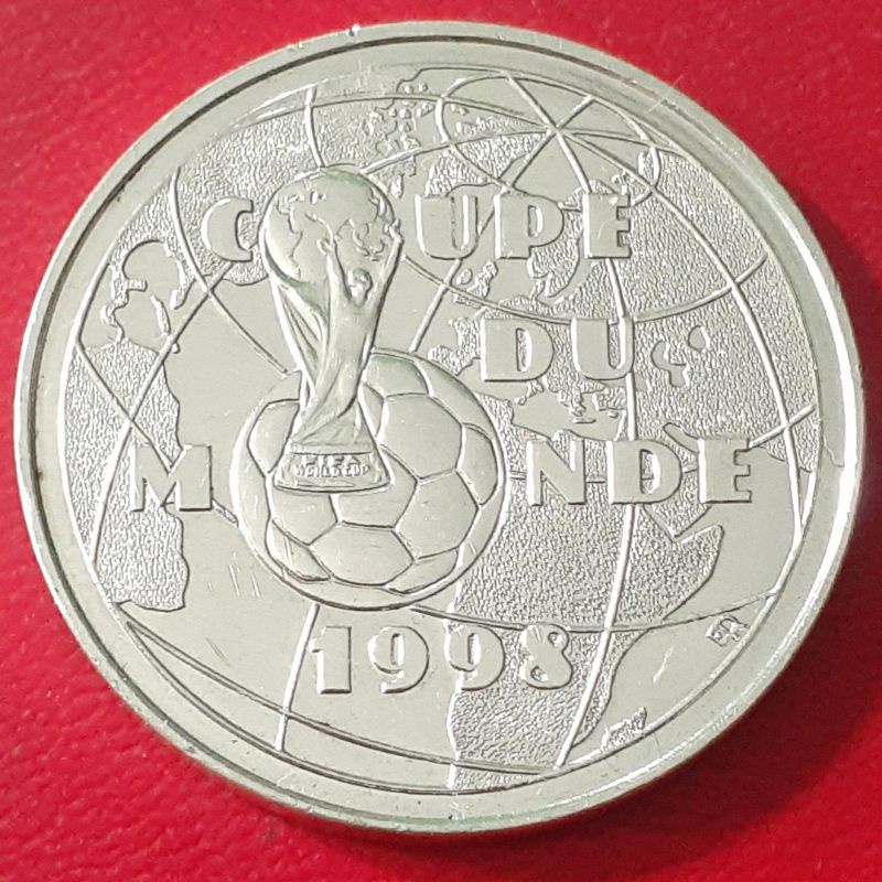 Uang Koin Perak Kuno 1 Franc Perancis Tahun 1997 Silver Coin