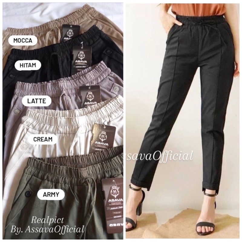 LIONA PANTS TWILL PREMIUM // CELANA WANITA BAGGY PANTS TWILL PREMIUM