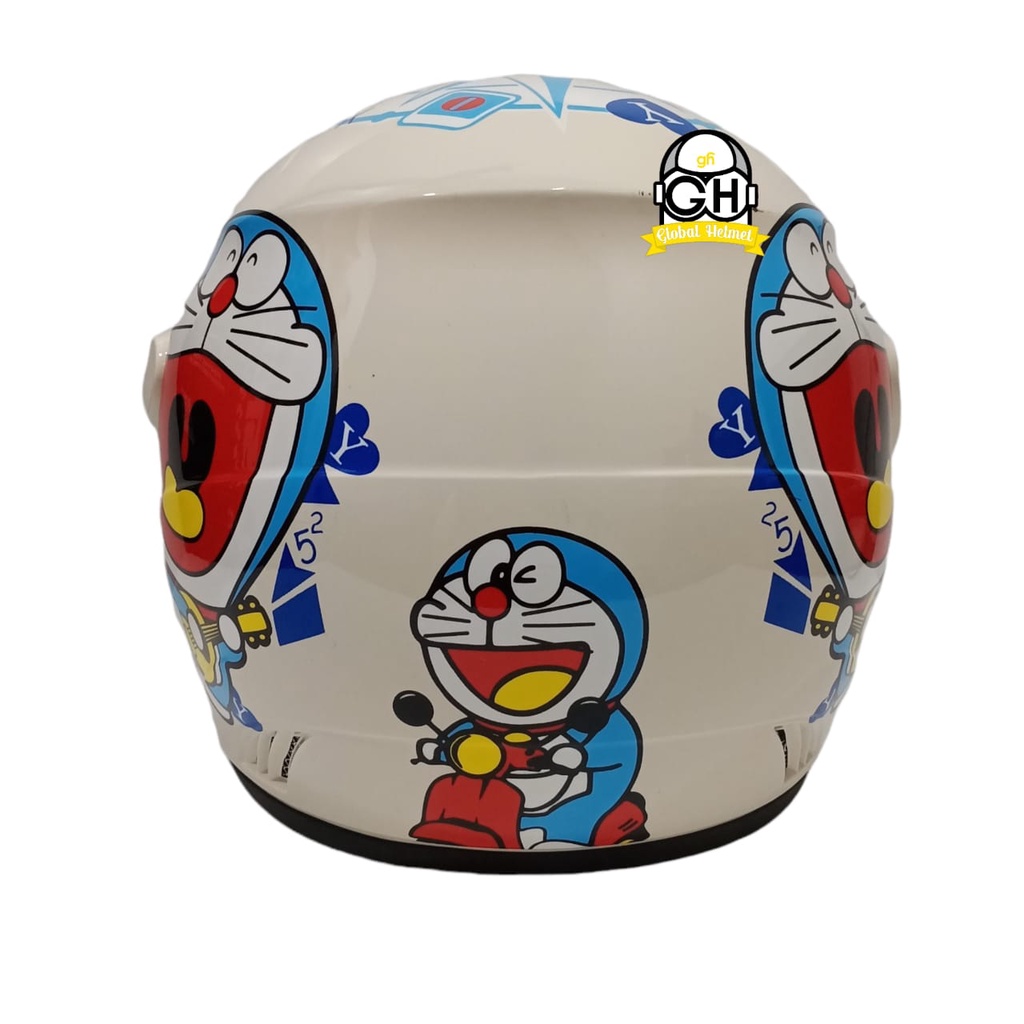 HELM EVOLUTION DORAEMON CREAM HALF FACE MODEL GM EVO