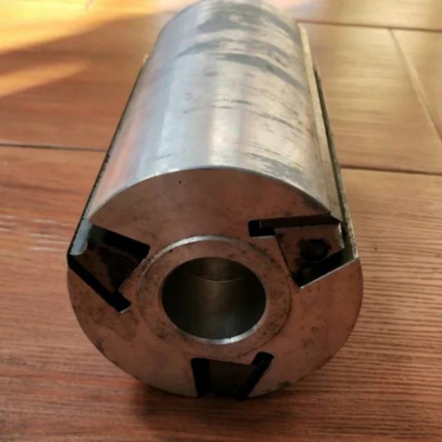 MDN | Planer Cutter Head Alumunium Block Cutter Head For Planer Panjang 190 + pisau planer nya set