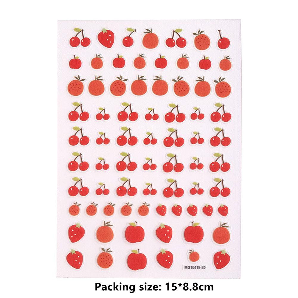 AUGUSTINA Agustinina Peach Stiker Kuku Wanita Jepang Perekat Diri Tahan Air Buah INS DIY Kuku Decals