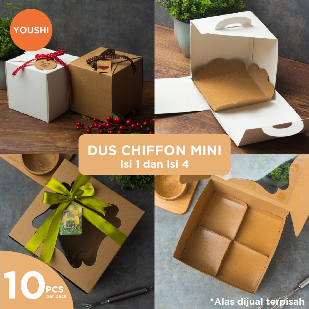 (5pcs) Dus Kue/Kotak Kue/Box Kue Mini/Dus Bolu/Dus Chiffon Mini/Snackbox