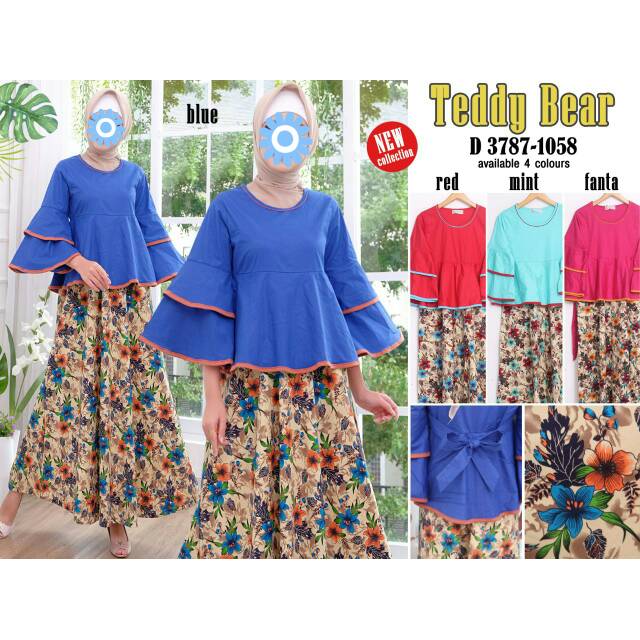 Gamis Teddy Bear Gamis Dewasa Gamis Katun Gamis Murah Dress Teddy Bear Dress Murah Dress Katun Murah