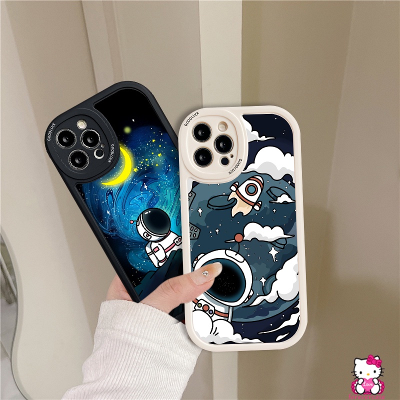 Soft Case TPU Motif Kartun NASA Untuk iPhone 7 8 Plus 11 12 13 Pro MAX X XS MAX SE 2020 7 Plus XR 6 6s 7 Plus