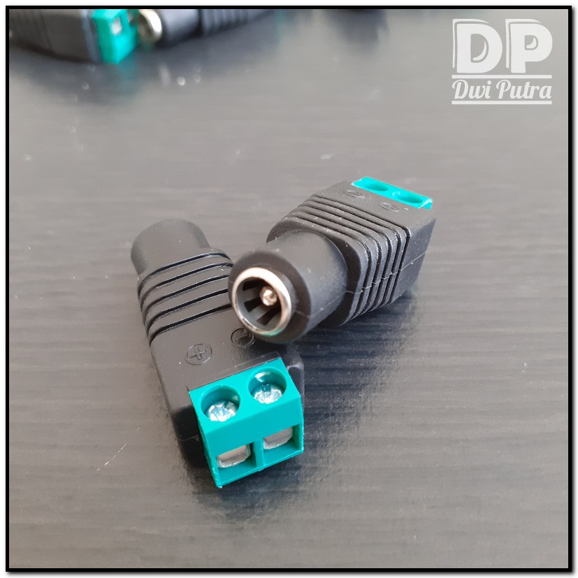 JACK DC FEMALE 2.1x5.5 SKRUP SEKRUP BAUT / JEK PLUG KONEKTOR CONNECTOR CEWEK BETINA / AQUASCAPE CCTV