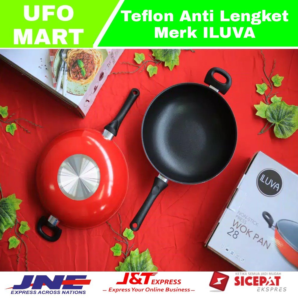 panci teflon anti lengket tanpa minyak set tutup kaca anti gores 7 pcs wok pan Sauce Pan Fry Pan bahan keramik premium