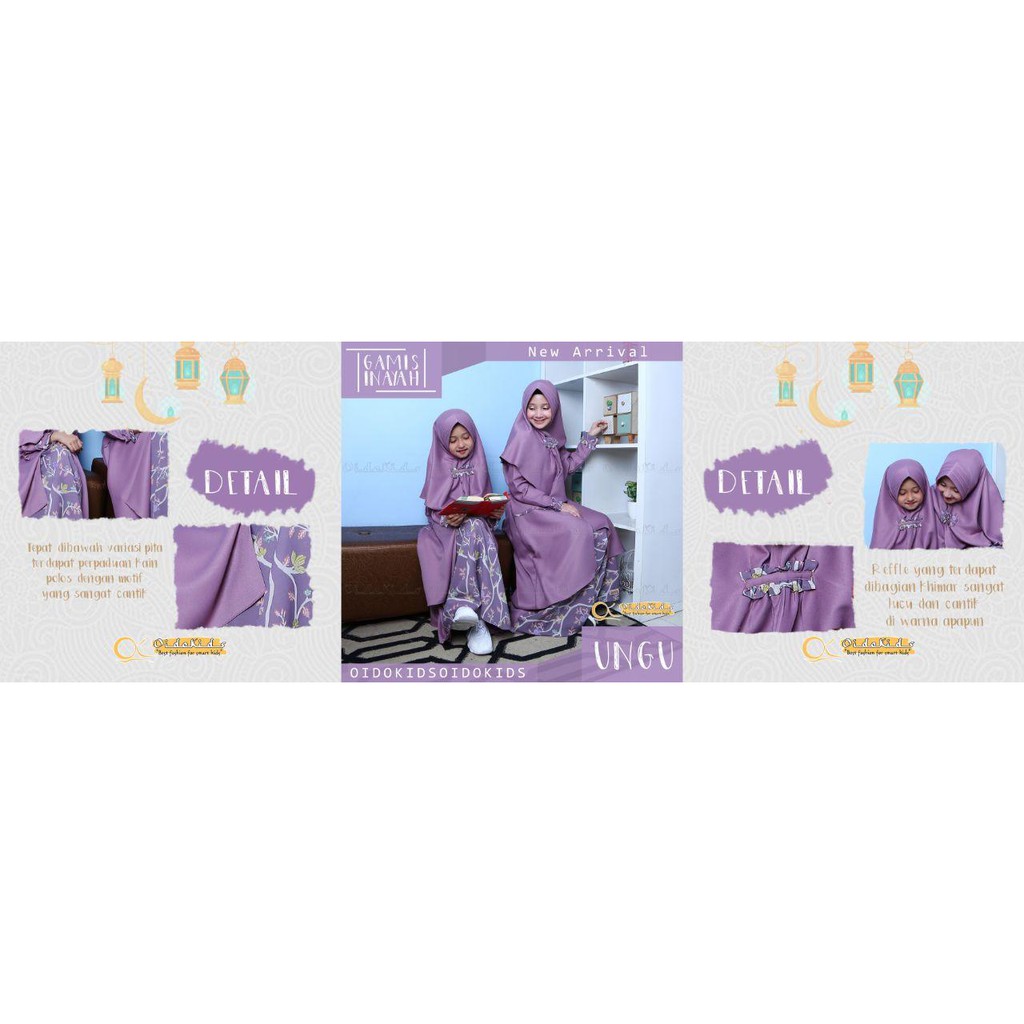 pakaian anak perempuan inayah gamis