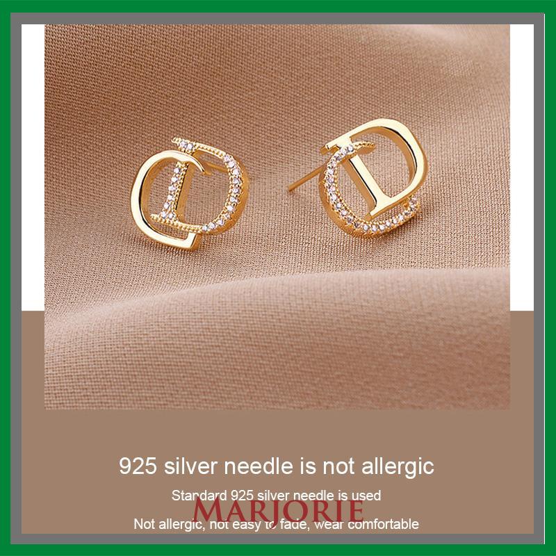 925 Perak Personalised berlian litto anting -anting niche desain anting -anting waktu sederhana-MJD-MJD