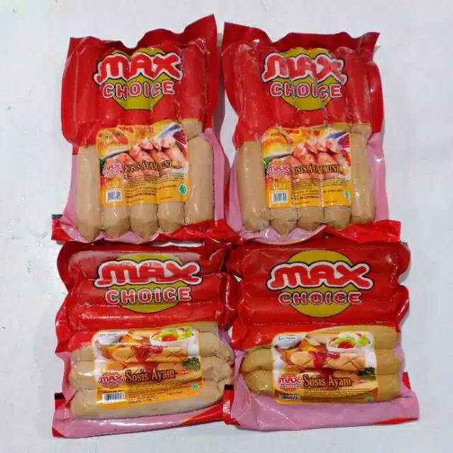 

MAX CHOICE sosis bakar ayam mini 10s/6s 500gr