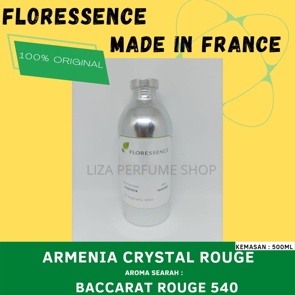 Bibit Parfum  SEGEL BACCARAT ROUGE 540 ( ARMENIA CRYSTAL ROUGE )By FLORESSENCE / Bibit Perfum  bacca