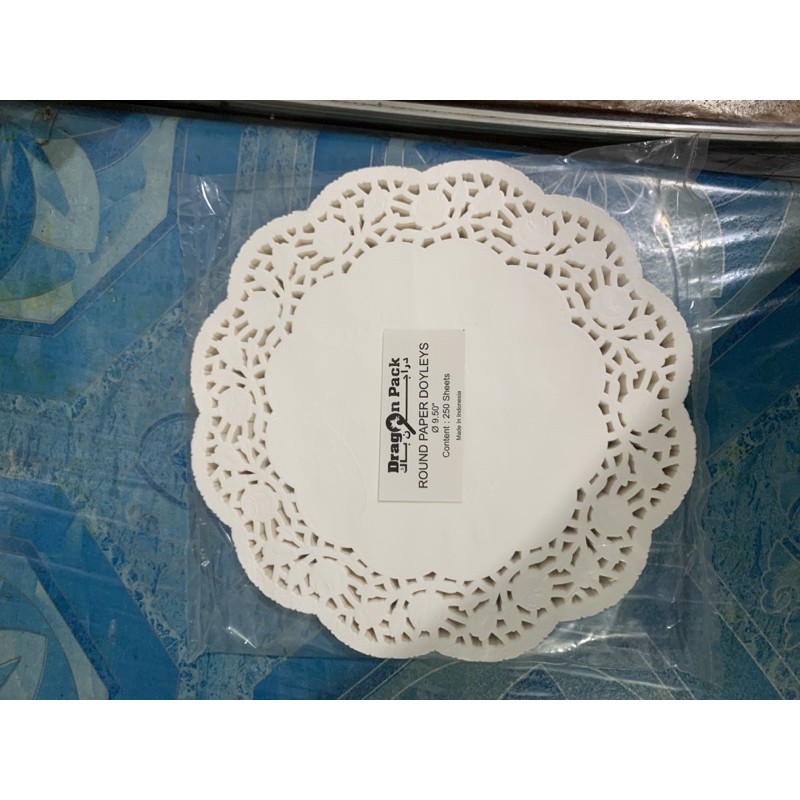 

doily bulat 9.5inch 23.75cm 1pack isi 100lbr