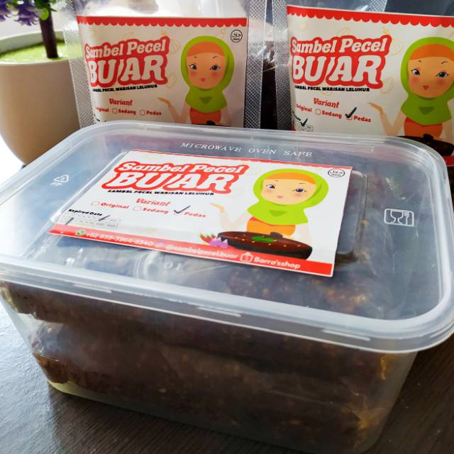 

Sambel Pecel Bu Ar netto 1 kg kemasan box