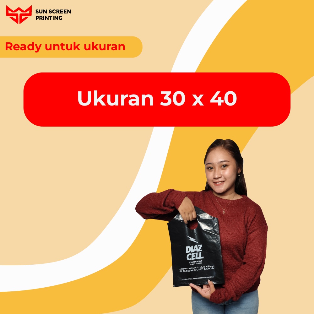 Plastik Sablon Custom Olshop Plong Gunung Glossy 30x40 Free Design