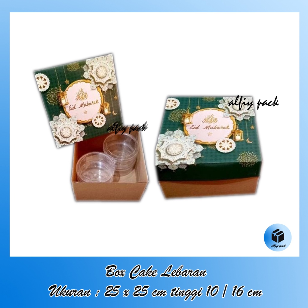 

1pack isi 5pcs BOX CAKE LAPGIT LEBARAN LANTERN GREEN UKURAN 25x25 CM TINGGI 10 / 16 CM DUS PACKAGING HAMPERS / PARCEL IDUL FITRI / RAMADHAN KAREEM LENTERA
