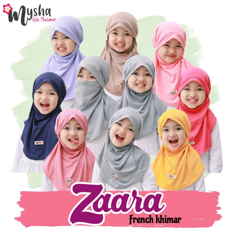 French Khimar Anak Jilbab Anak Zaara Series By Mysha Kids Muslimah Untuk usia 0-5 thn