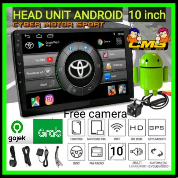 Head unit android 10inch slim. double din Android. single din