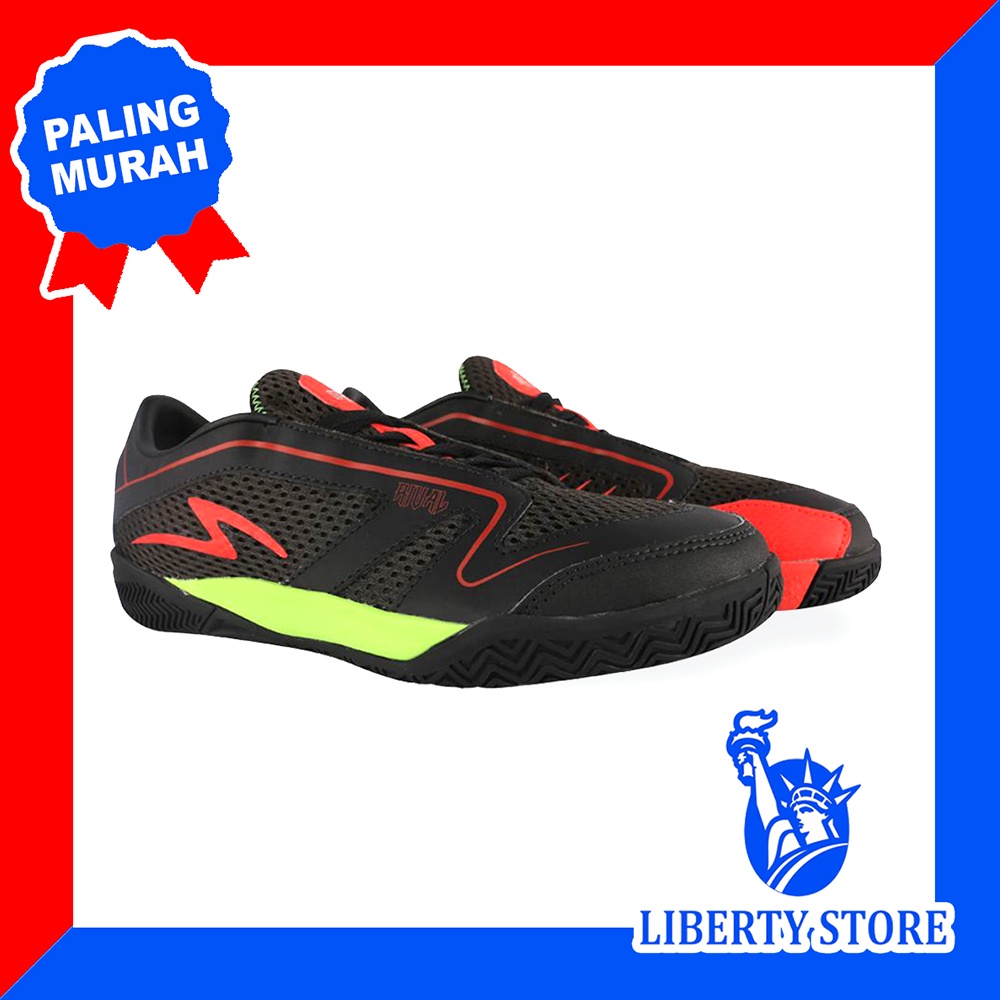 Sepatu Futsal Specs ORIGINAL METASALA RIVAL 3 - BLACK EMPEROR RED GREEN GECKO