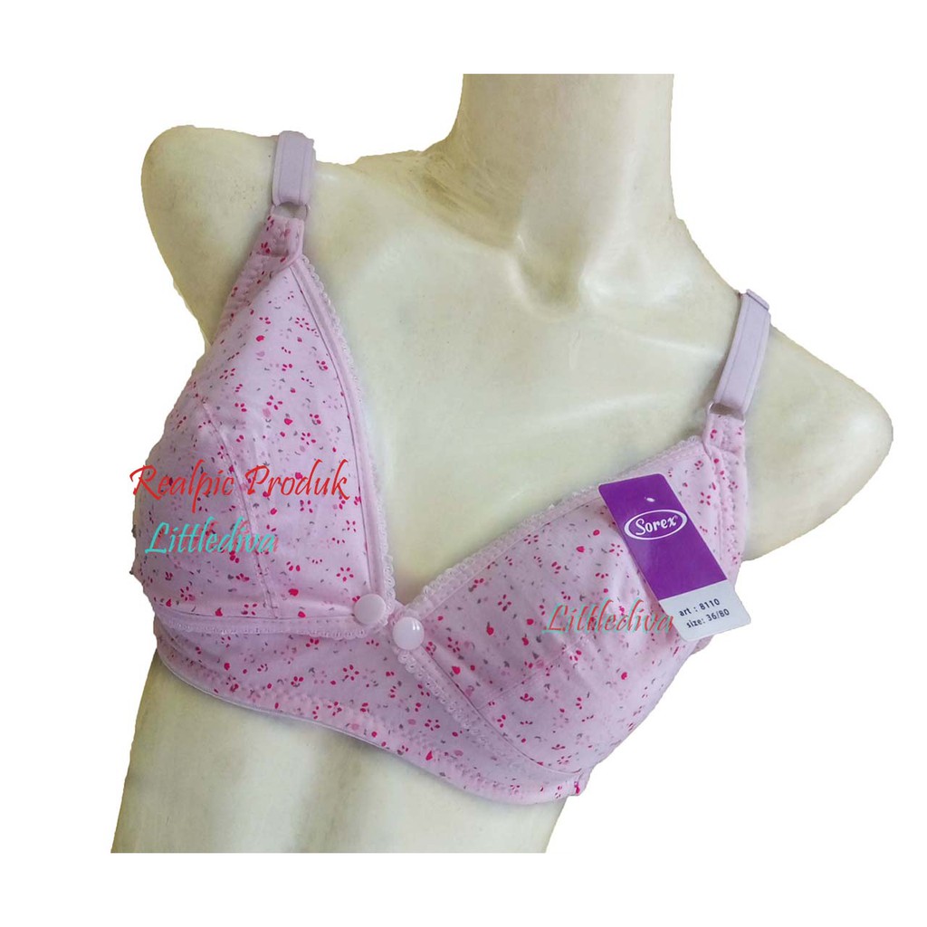 Bra Menyusui Sorex non busa tanpa kawat 8110 sz 36 38 40 42 BH nursing soreks kancing depan TBTK