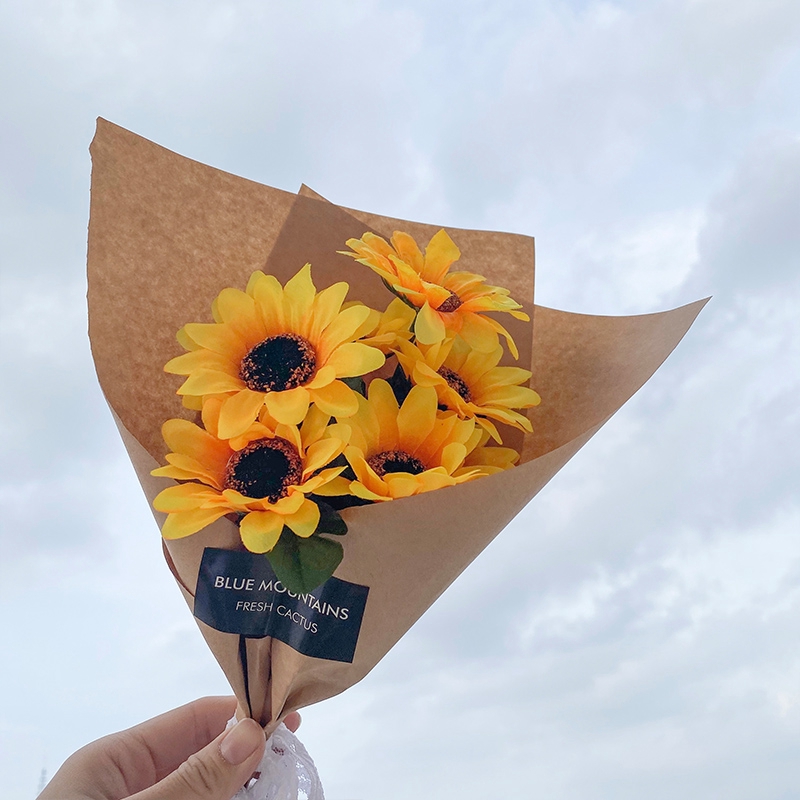 Sunflower Buket Simulasi Piknik Menembak Dengan Memegang Bunga Matahari Bunga Meja Bunga Tidur Kerin Shopee Indonesia
