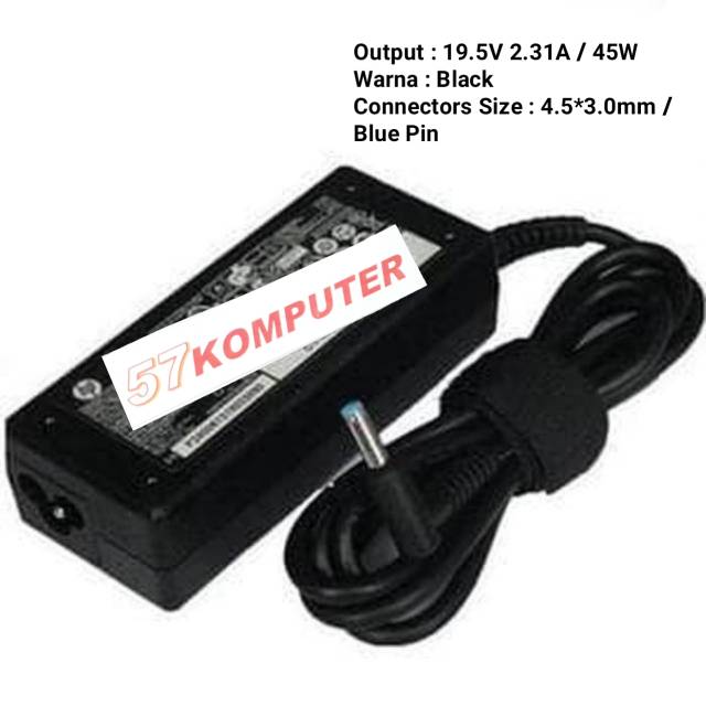 Adaptor Charger Laptop HP 14 CM0091AU HP Envy 14, Hp Pavilion 15 19v 2.31a - BIRU