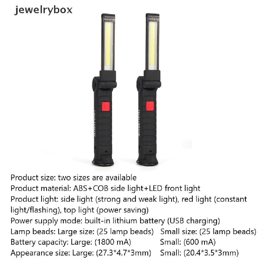 (Box) Senter Led Cob Magnetik Portable Dengan Port Charger Usb