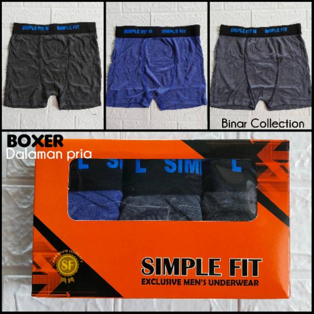 Daleman boxer CD pria spandex adem L XL murah santai / harian cowok / laki