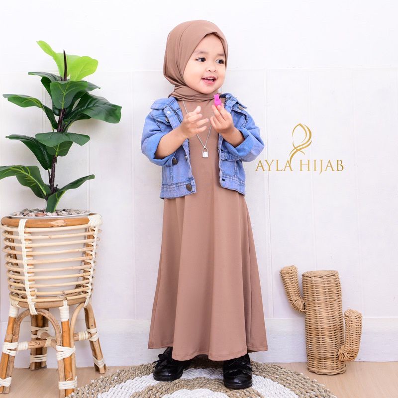 NS❤ Gamis Inner Anak Tanpa Lengan/ Dress Inner Anak Kutung