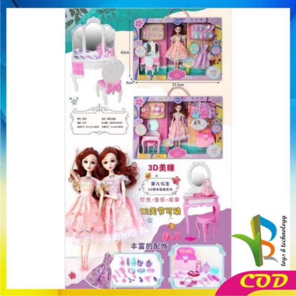 

Promo RB-M164 Mainan Boneka Princess Set Boneka Anak Perempuan Meja Rias - MEJA RIAS 3KACA Diskon