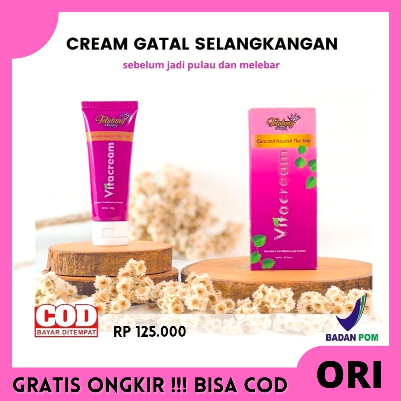 Vitacream Binahong - Obat Gatal Gatal Selangkangan Vita Cream Original - Salep Obat Gatal Selangkang