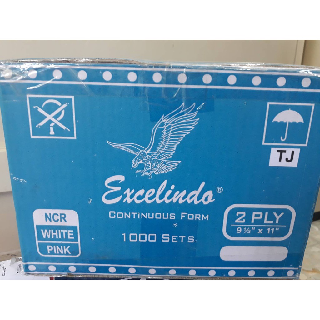 

Continuous Form 2 ply 9 1/2" x 11" NCR Excelindo 1000sheet