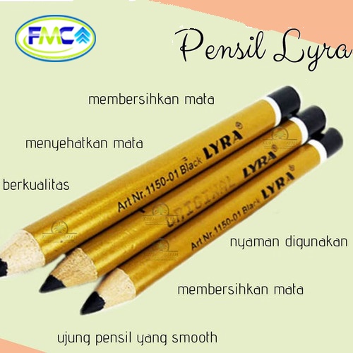 Pensil Alis Original Warna Hitam Coklat Gold Lyra Asli Premium Eyebrow Pencil Liner Murah