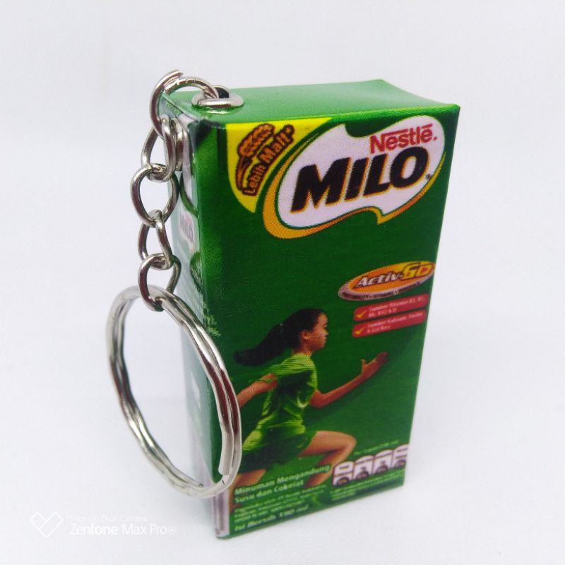 GANTUNGAN KUNCI UNIK MURAH MINIATUR KOTAK MINUMAN-Milo