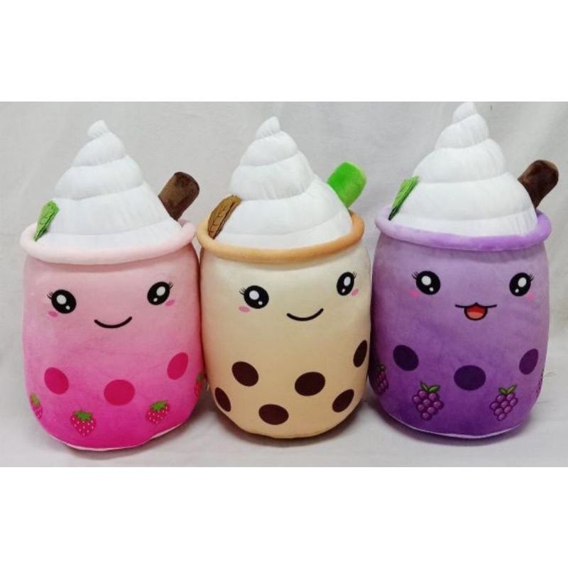 Boneka Bantal Guling Minuman Boba Drink Es Krim
