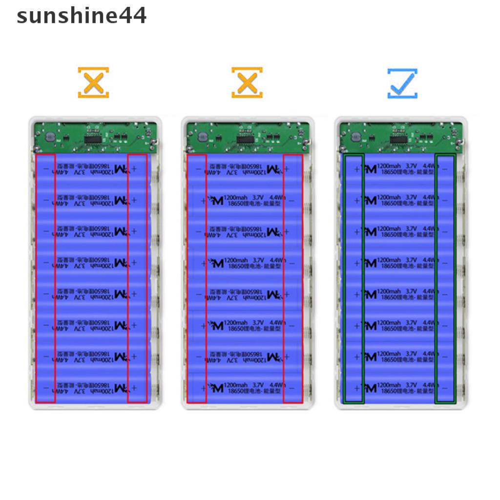 Sunshine Casing Power Bank 8x18650 Diy Dengan Port Usb Ganda