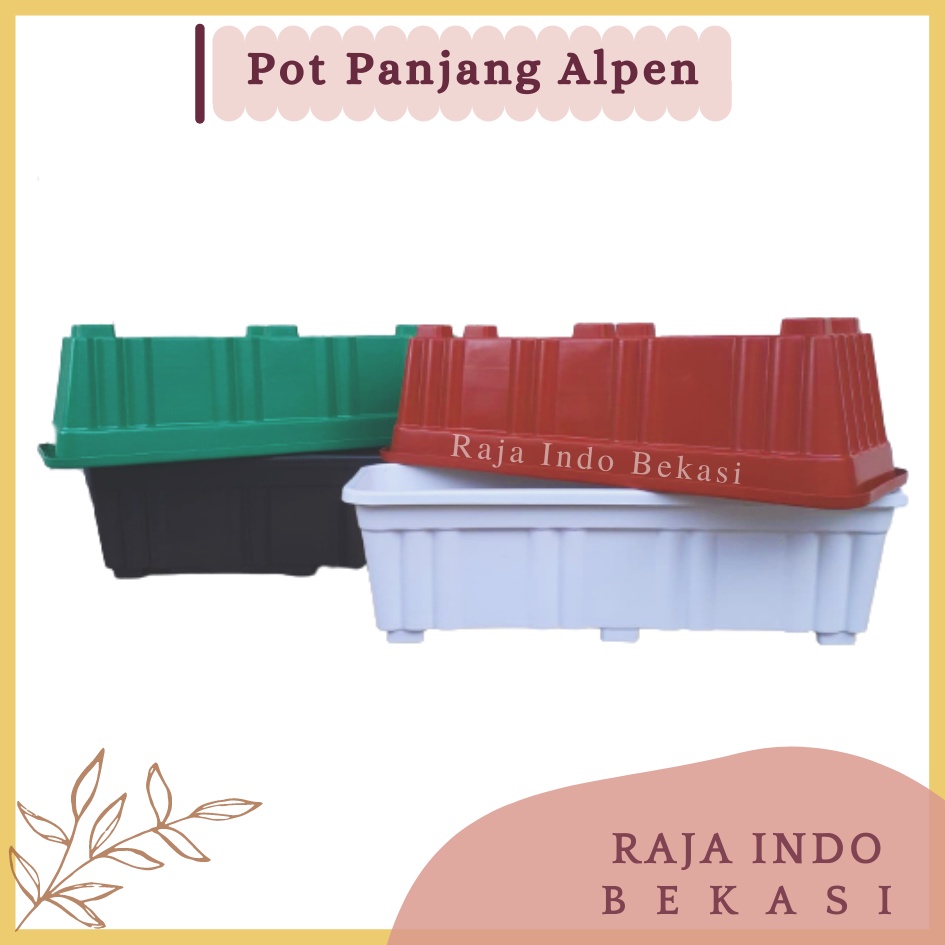 Pot Panjang Alpen 50 Hijau Putih Hitam Coklat Merah Bata Pot Bunga Segi Panjang 50cm 70cm Pot Panjang Hw Highway High Way 55 Pot Panjang Plastik Putih Murah Gantung - Pot Panjang 50