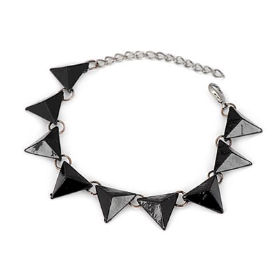 LRC Gelang Tangan Korean vintage personality fashion triangle button design bracelet